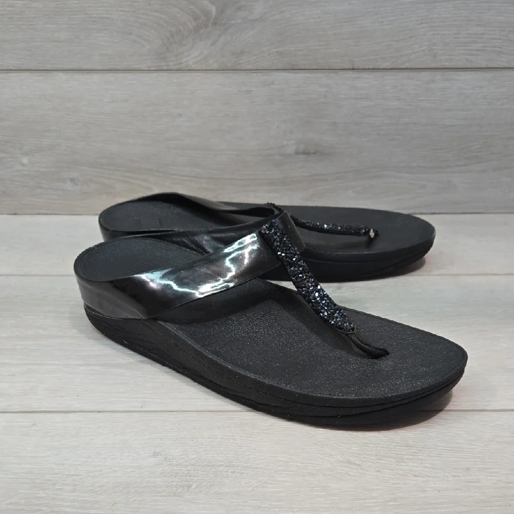 Fitflop Women's T Strap Wedge Sandals Shoes Sz 9